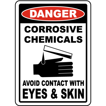 Corrosive Sign - Traffic Signs - Corrosive Chemicals Avoid Contact Sign 10 x 7 Aluminum Sign Street Weather Approved Sign 0.04 Thickness