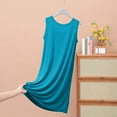 thumbnail image 6 of Fznquz Womens Nightgowns Casual Summer Loungewear Dress Lightweight Soft Blue Sleeping Loose Gowns for Women Sleepwear, 6 of 6