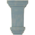 thumbnail image 3 of Ekena Millwork 3 1/2"W x 3 3/4"D x 6"H Mini Jefferson Wood Vintage Decor Corbel, Driftwood Blue, 3 of 6