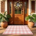 thumbnail image 6 of Lypsnake Spring Rugs Pink and White Plaid, Reversible Washable Checkered Area Rug, Multi-Color Farmhouse Style Non-Slip Rug for Patio Kitchen Living Room Bedroom and Balcony, 6 of 8