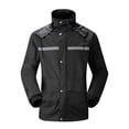 thumbnail image 2 of Mikilon Coupe-Vent Décontracté à Manches Longues pour Femmes et Hommes Imperméable Réfléchissant Manteau de Pluie, 2 of 9