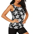 thumbnail image 2 of Balery Lilies Flowers Camiseta sin mangas estampada ligera para mujer, tops de entrenamiento sin mangas, camisetas de yoga transpirables de secado rápido.-Large, 2 of 7