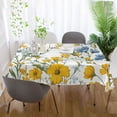 thumbnail image 5 of Yayeee Tablecloths for Rectangular Tables 54 x 54 inch Party Table Cover, Yellow Floral, 5 of 6