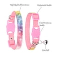 thumbnail image 3 of Mumup 1Pack Suede Breakaway Cat Collar with Sparkling Rhinestones & Bell - Soft Adjustable Safe Release Kitten CollaCats, 3 of 7