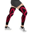 thumbnail image 2 of Sports Recovery Compression Full Leg Sleeves (Medium, Red), 2 of 5