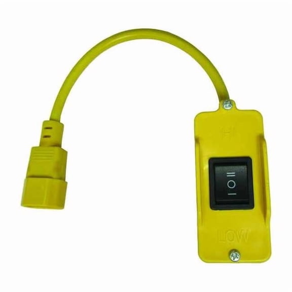 Dayton Drop Cord Rocker Switch, Yellow 1VCH6