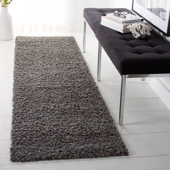 Safavieh Athens Talia Solid Shag Runner Rug, Dark Gray, 2'3" x 10'