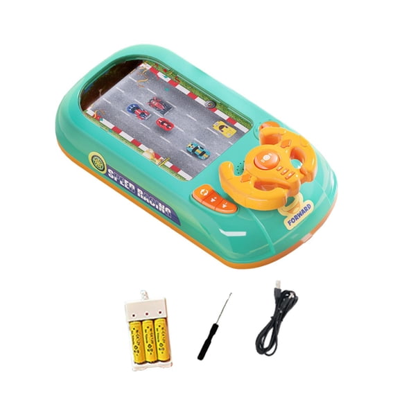 Milaget Simulation Driving Steering Wheel Toys Car Steering Wheel Toy for Boys Girls green
