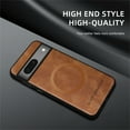 thumbnail image 2 of Allytechgroup Magnetic for Google Pixel 7 Pro Case, Compatible with MagSafe Support Magnetic Car Phone Mount PU Leather Slim Phone Case for Women Men for Google Pixel 7 Pro, Brown, 2 of 9