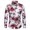 Red, variant on IROINNID Graphic Shirts for Men Rose Printed Seaside Holiday Style Long -Sleeved Shirt,Red