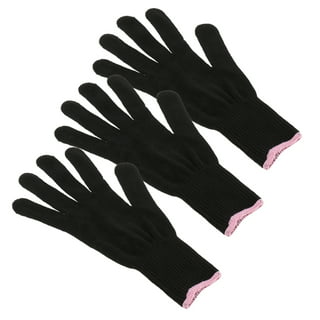 Benherofun Heat Resistant Gloves with Silicone Bumps - Professional Heat  Gloves for Hair Styling, Heat Proof Gloves for Wand Curling Iron (2Pcs  Black)