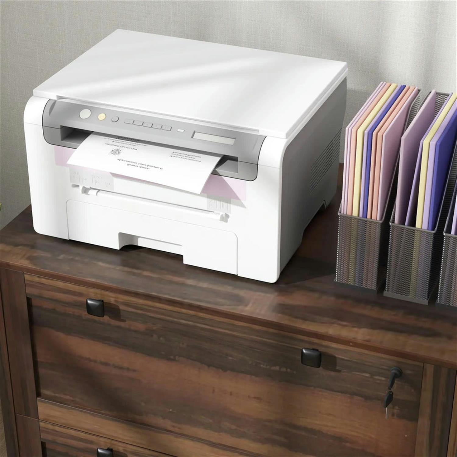 Demi Bonn Modern 2-Drawer Filing Cabinet with Adjustable Hanging Bar, for Letter, A4 and Legal Size, Home Office, Lateral File Cabinet, Brown