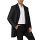 thumbnail image 4 of Abrigos de espiga Inspire Chic para hombres, corte clásico, abrigo de invierno de una sola fila, XL, negro, 4 of 6