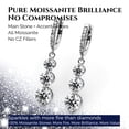 thumbnail image 3 of Pendientes SIGALIT Moissanite, rodio vermeil de tres piedras, 3 of 8