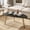 Black + Gold, variant on Manxile Modern White Coffee Table for Small Spaces, Triangle Coffee Table for Living Room,Home Office, Rustic White