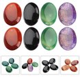 thumbnail image 2 of Shisuyan Oval Shaped Agate Pendant Stone Assorted Color 6Pcs 1.6x1.2x0.4In, 2 of 8