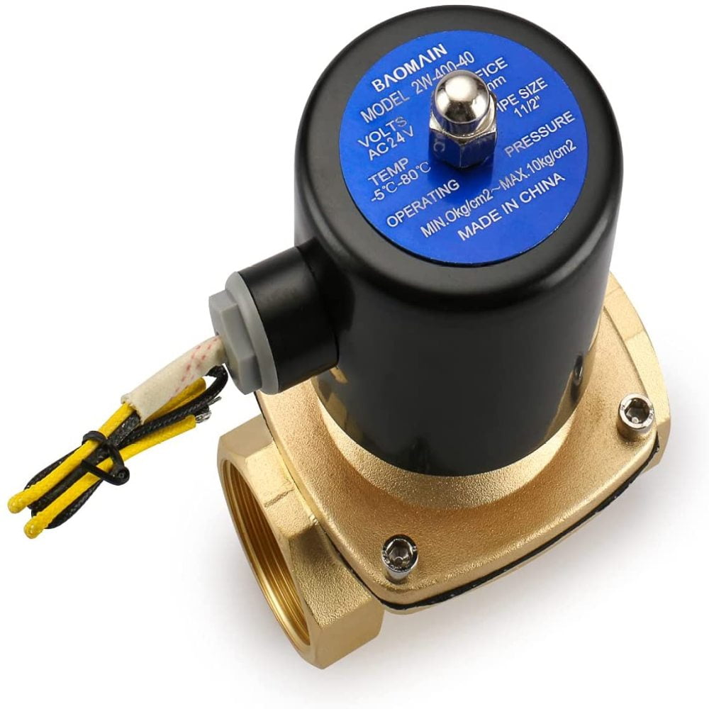 Baomain 3/4 inch Brass Electric Solenoid Valve Water Air Fuels N/C Valve AC 110V Baomain 3/4 inch Brass Electric Solenoid Valve Water Air Fuels N/C Valve AC 110V