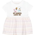 thumbnail image 3 of Inktastic My Grandpa Loves Me Girls Girls Baby Dress, 3 of 5