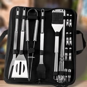 3/7/20 Pcs Stainless Steel BBQ Tool Set Complete Grill Accessories Kit with Spatula Tongs Forks for Outdoor Camping Barbecue High-Temperature Resistant Utensils