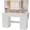 White, variant on Lacoo Makeup Vanity with LED Lighted Mirror Cabinet & Charging Station, Black Vanity Set with Storage Drawers & Doors, Vanity Desk for Bedroom, Black