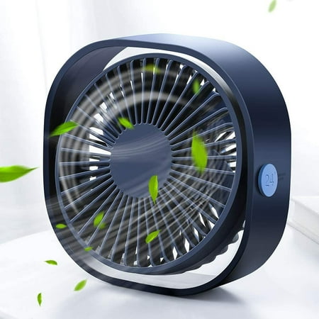 

2021 Upgraded Version Of Small Usb Desktop Fan 3-Speed Strong Wind And 360° Rotatable Silent Usb Air Circulation Fan With Non-Slip Mat Perfect Cooling(Black)