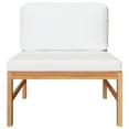 thumbnail image 2 of vidaXL Middle Sofa with Cream Cushions Solid Teak Wood, 2 of 5