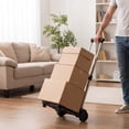 thumbnail image 4 of Folding Hand Truck with Telescoping Handle and Wheels, Portable Foldable Dolly Cart for Moving Boxes, Groceries, Camping, and Courier Delivery, 4 of 6