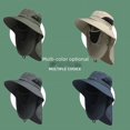 thumbnail image 3 of Sombrero de pescador para el sol, máscara solar de verano para hombre, sombrero de pescador que cubre la cara, sombrero de sol, sombrero de paja para exteriores, sombrero de sol fresco, 3 of 6