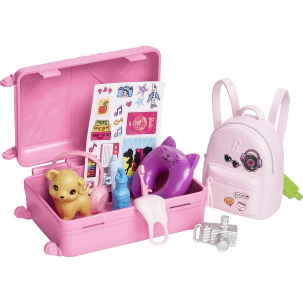 Barbie Doll and Accessories, 'Malibu' Travel Set with Puppy