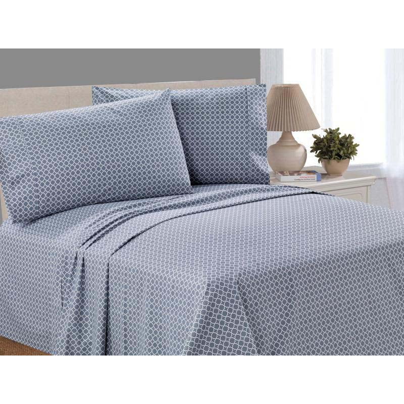 Mainstays 100% Cotton Percale, 200 Thread Count Sheet Set, Queen