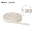 thumbnail image 2 of Cinta de encaje Uxcell de 10 yardas de 0.39 pulgadas de ancho, cinta elástica de algodón para manualidades, envolturas de regalos, diademas, estilo beige 13, 2 of 5