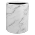 thumbnail image 4 of Minkissy White Marble Waste Bin PP Plastic Container for Storage Easy to Use Reusable Perfect for Small Spaces 8.5L, 4 of 7