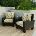thumbnail image 3 of Jordan Manufacturing 46.5" x 24" Oasis Nutmeg Beige Leaves Rectangular Outdoor Deep Seat Chair Cushion Set with Welt, 3 of 11