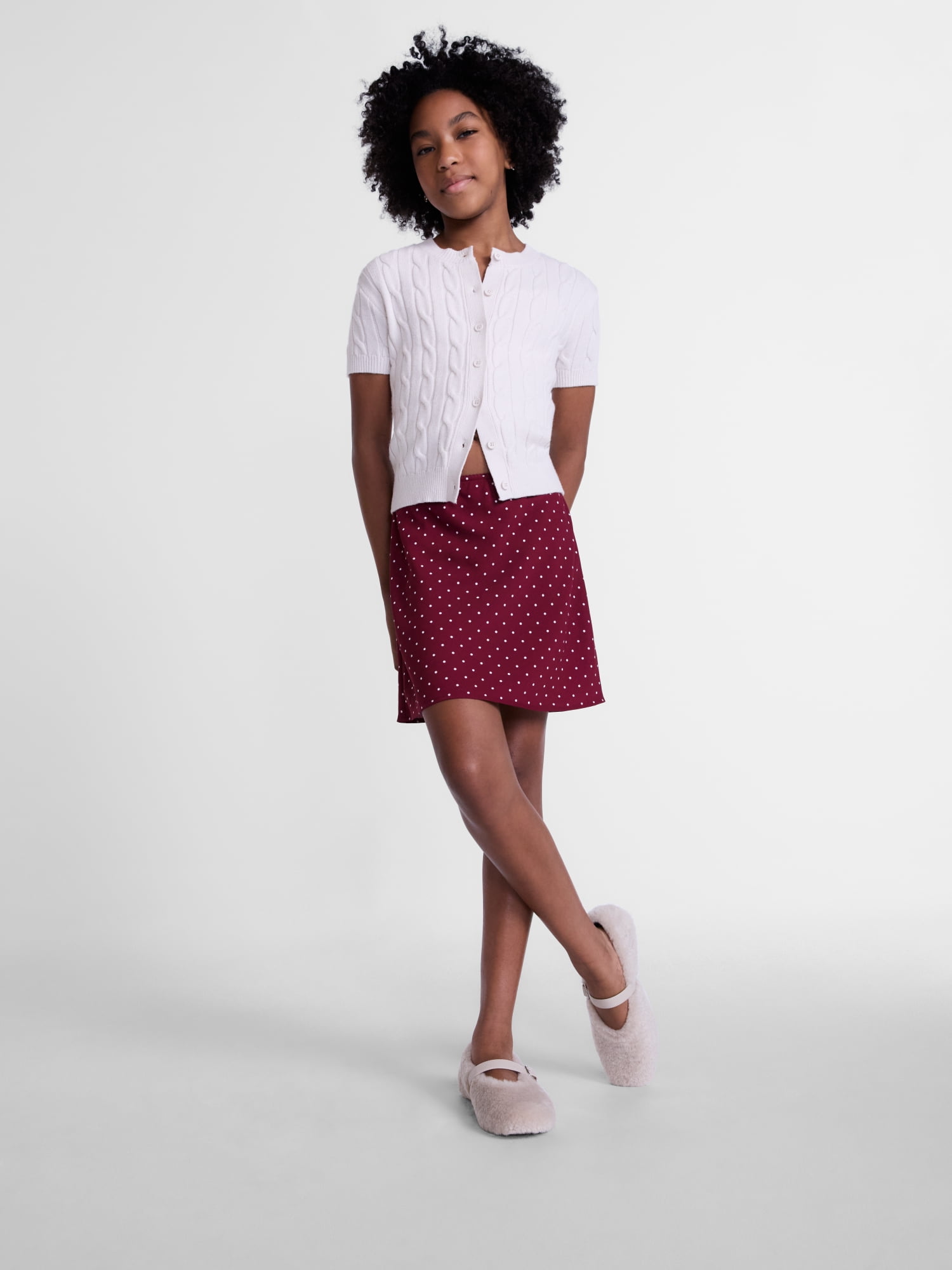 Weekend Academy Girls Printed Bias Cut Skort, Sizes 4-18