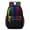 Black, variant on 17 Inch Lightweight Backpack,PVC Waterproof Oxford Fabric, Ergonomically Designed, with Large Capacity, Vibrant Rainbow Print