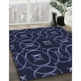 thumbnail image 2 of Ahgly Company Indoor Square Patterned Deep Periwinkle Purple Area Rugs, 7' Square, 2 of 6