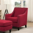 thumbnail image 2 of Kingfisher Lane Fauteuil Rembourré Contemporain en Tissu Accent Rouge Baies, 2 of 12
