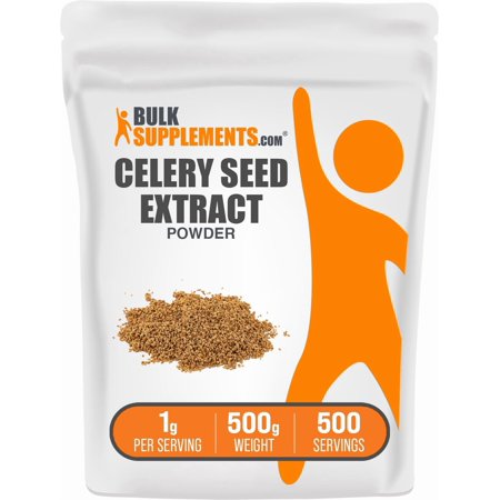 BulkSupplements Celery Seed Extract Powder - 1g per Serving - 500 Grams (1.1 lbs) - 500 Servings