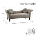 thumbnail image 6 of OakvillePark Wildwood Fabric Upholstered Settee Sofa, Brown, 6 of 7