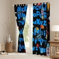 thumbnail image 3 of Feelyou Outer Space Planet Blackout Curtains Set of 2 (52x84 Each), Cartoon Rosket Print Window Curtains, Teens Boys Girls Kids Curtains and Drapes, Curtains and Drapes Room Decor, 3 of 6