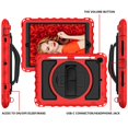 thumbnail image 3 of iPad 6th / 5th Generation Case with PET Screen Protector, iPad Pro 9.7 / iPad Air 2 Case, Dteck Heavy Rugged Full Body Shockproof Protective Cover with Kickstand/ Should Belt /Pencil Holder,Red, 3 of 6