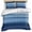 Blue, variant on 3 Piece Blue Ombre Stripe Duvet Cover Set Full Size,Microfiber Comforter/Quilt Cover with Corner Ties and 2 Pillowcases,Farmhouse Striped Modern Abstract Art All Season Bedding with Zipper Closure