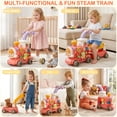 thumbnail image 4 of 5 in 1 Baby Push Walker with seat for Baby Boy, Activity Center Learning to Walk, Sit to Stand, Early Learning Push Toys for Infant, Walking Toys Gift for Toddler Blue, 4 of 15