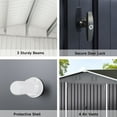 thumbnail image 6 of NETAJE 10'x14' Outdoor Metal Shed , Storage Shed with Updated Frame, Lockable Doors & Sliding Roof for Backyard, Garden, Black, 6 of 7