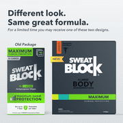 SweatBlock Maximum Clinical Antiperspirant XL Body Wipes