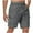 Dark Gray, variant on Diufon Mens Cargo Shorts Elastic Waist Drawstring Shorts Solid Color Plus Size Shorts with Pockets