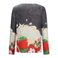 thumbnail image 4 of Pntutb Moda Mujer Cuello Redondo Manga Larga Estampado Casual Camiseta Blusa Pntutb Pntutb-8240, 4 of 8