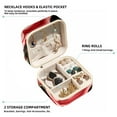 thumbnail image 2 of Rose Travel Portable Square Jewelry Box with Necklace Organizer, Earring Organizer, and Display Case - Ideal for Rings, Earrings, Necklaces, Bracelets, and More - Suitable for Girls and Women, 2 of 6