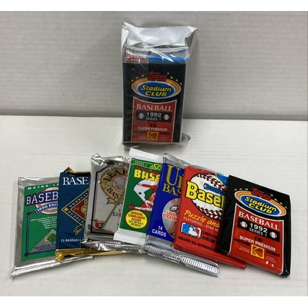 HUGE Lot of 100 Unopened Old Vintage Baseball Cards in Wax Cello Rack Packs | Superior Sports Investments