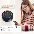 thumbnail image 3 of HAISSKY Altavoces de ducha Bluetooth, altavoz inalámbrico portátil con ventosa, altavoz impermeable IP67 con luz LED, se empareja fácilmente con teléfonos, tabletas, computadora, regalo para hombres y, 3 of 5